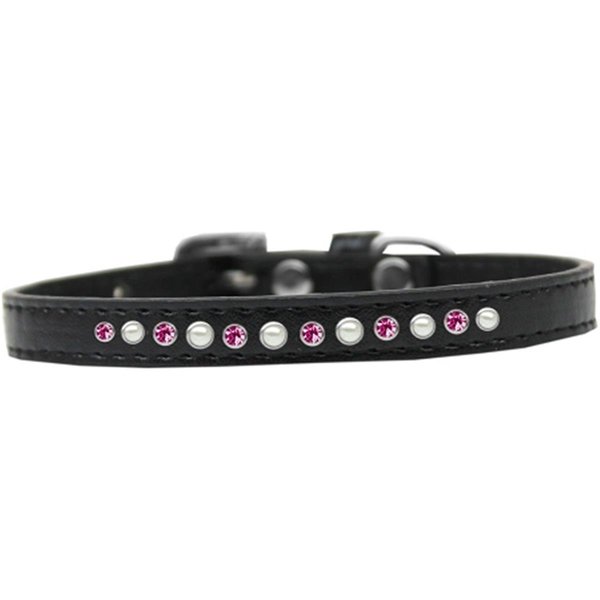 Pet Pal Pearl & Pink Crystal Puppy CollarBlack Size 8 PE795837